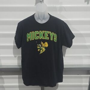 Black Mickey's‎ Fine Malt Liquor  Graphic T-Shirt Size Large